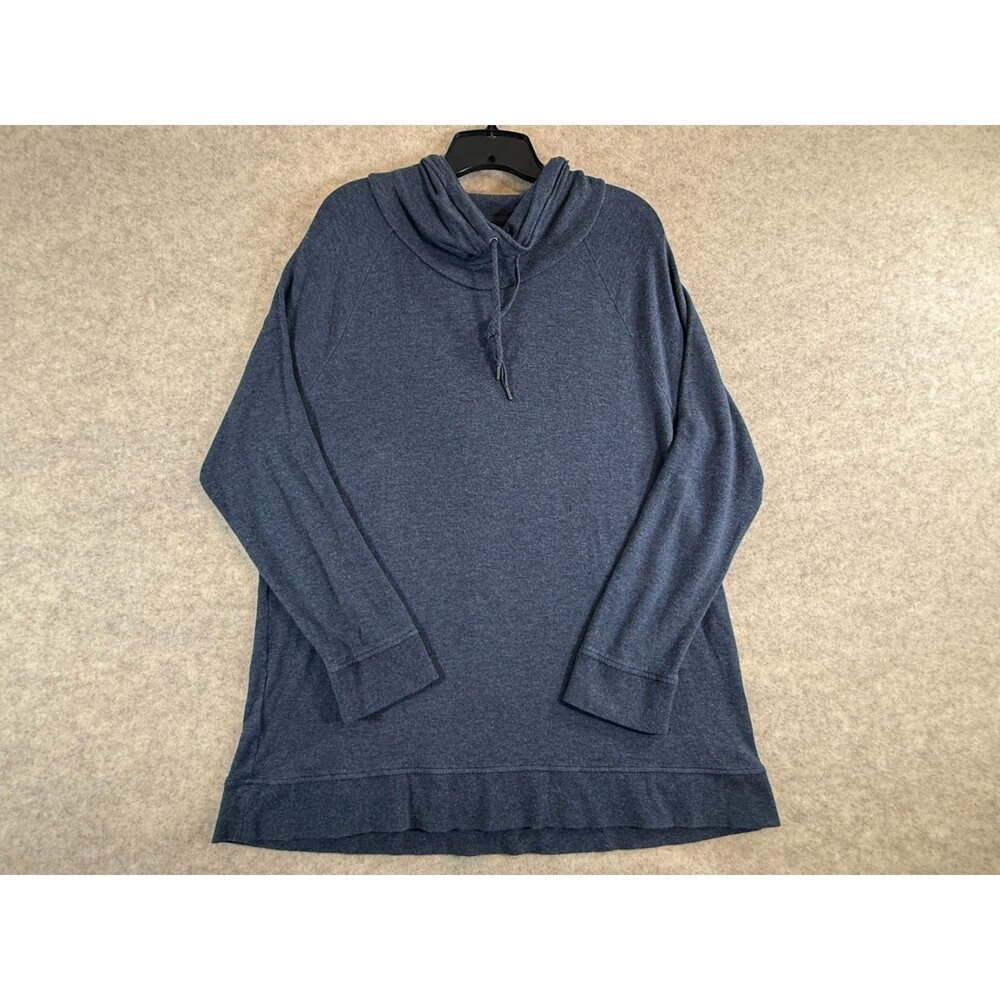 Lou & Grey Sweatshirt XL Heather Navy Blue Signature Soft Cowl Neck Tunic